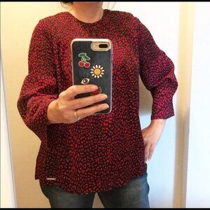 MICHAEL Michael Kors Elastic Flowy Top Blouse New